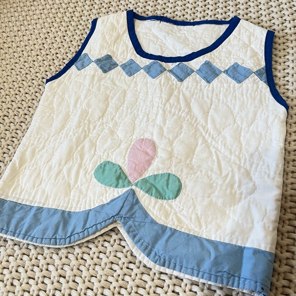 Blue and White Women's Tank Top - Picture 1 of 2